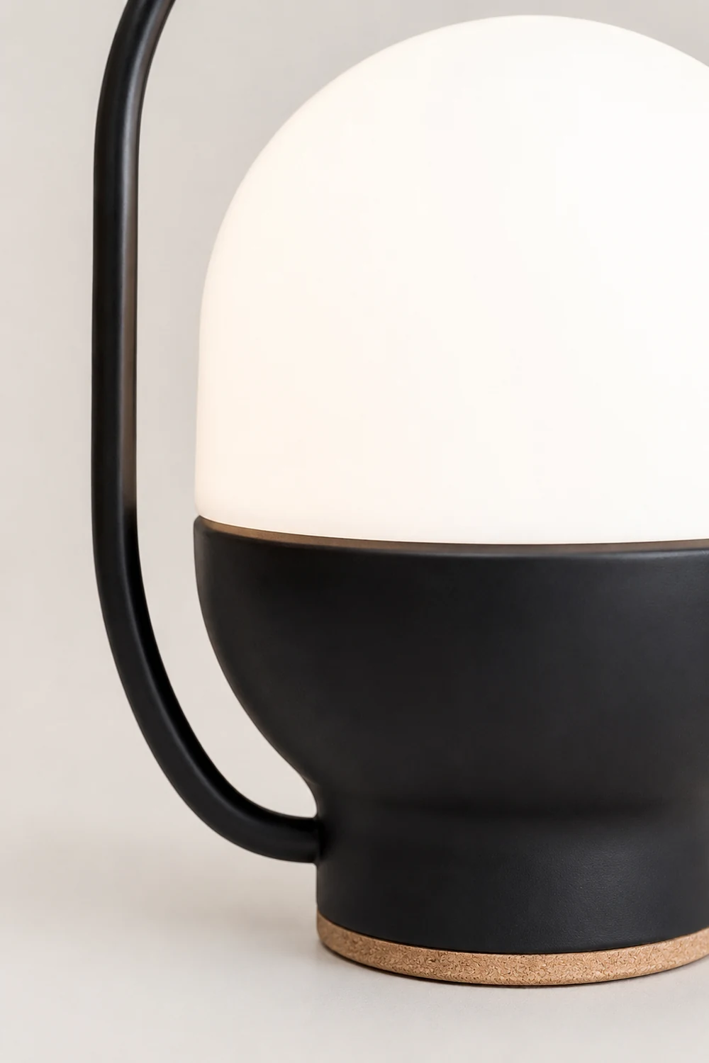 Portable White and Black Indoor / Outdoor Table Lamp - Lumpaz