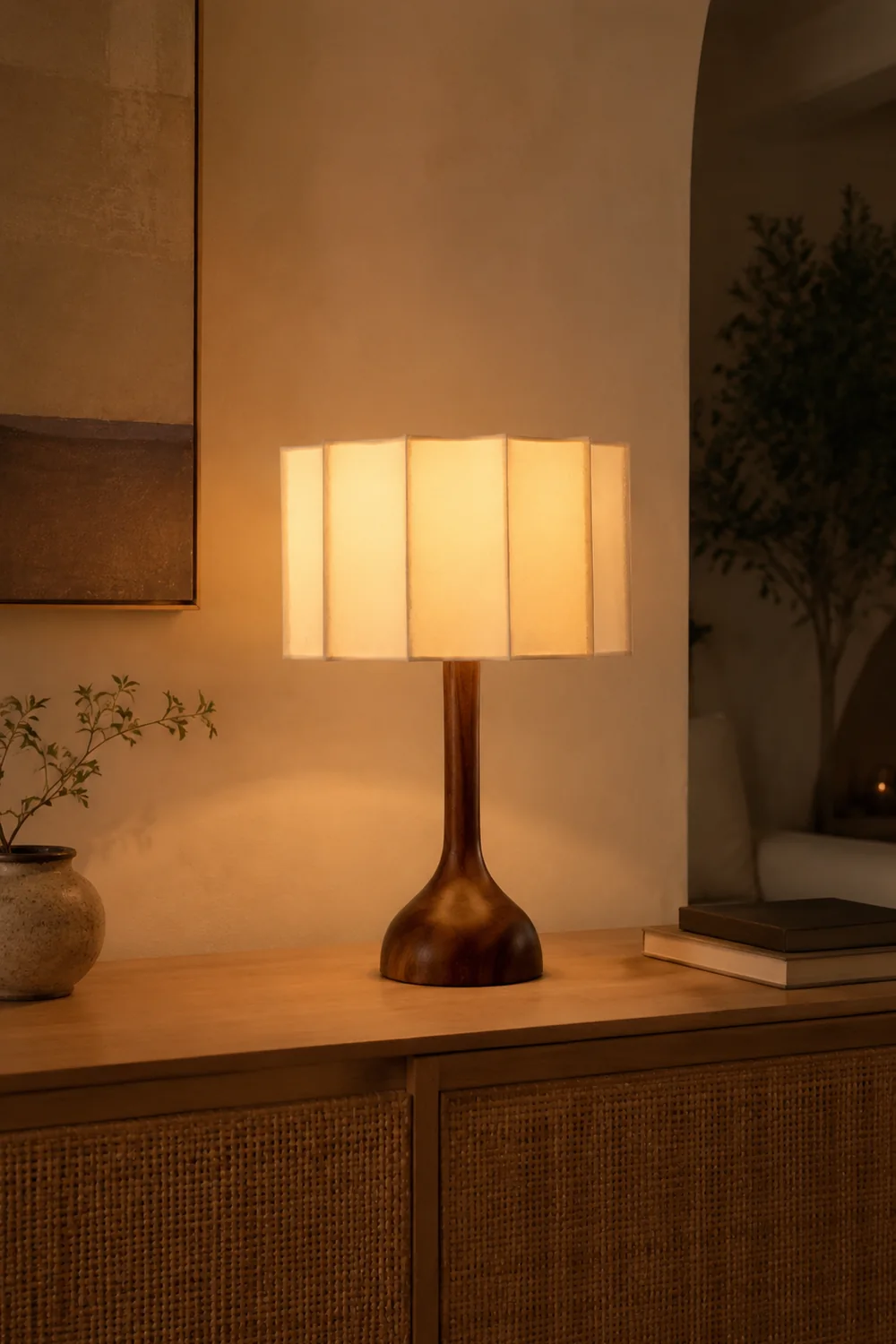 Wabi Sabi Designer Wood Table Lamp - Lumpaz