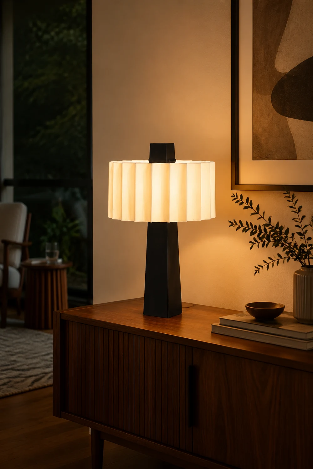 Creative Designer Black & White Decorative Table Lamp - Lumpaz