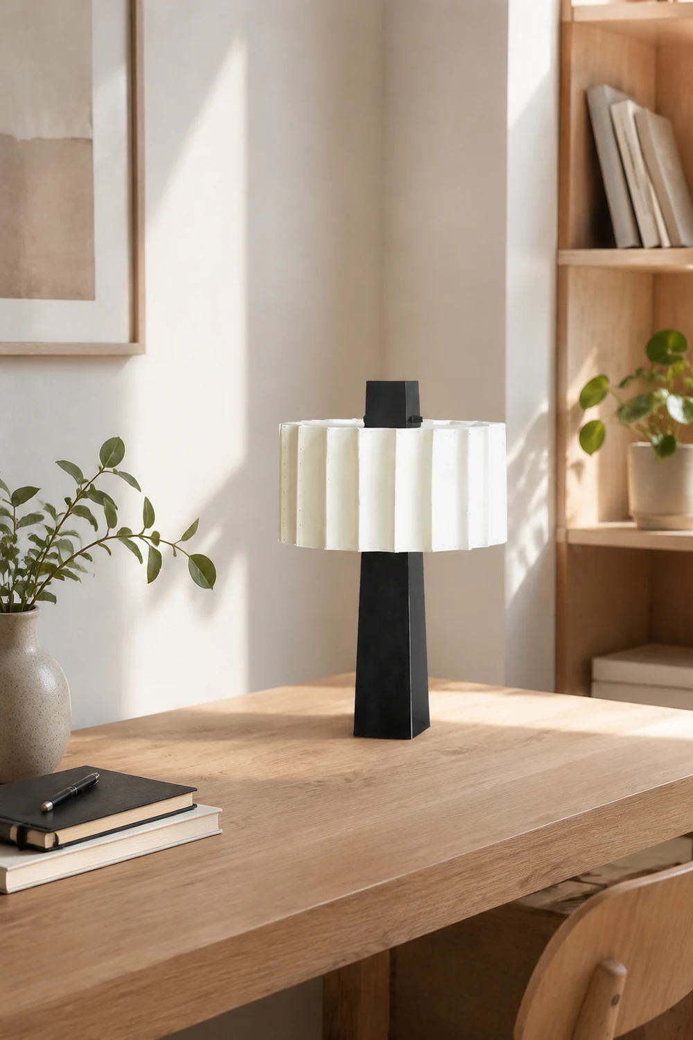 Creative Designer Black & White Decorative Table Lamp - Lumpaz