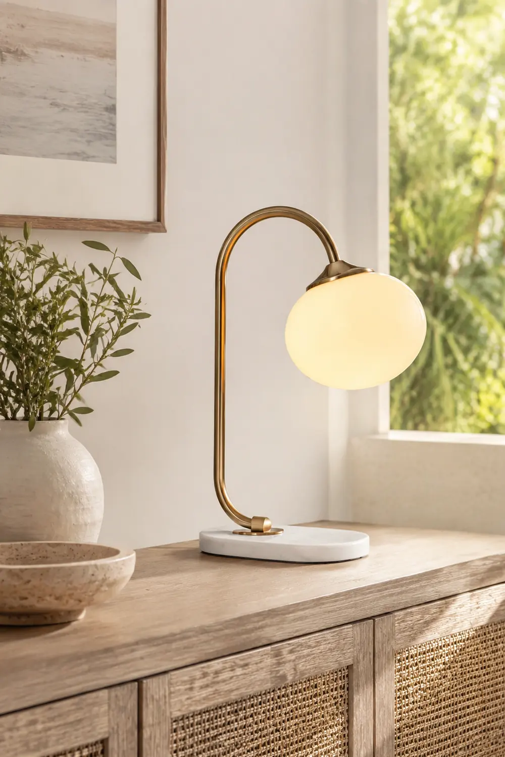 Marshmallow Metal Glass Table Lamp - Lumpaz