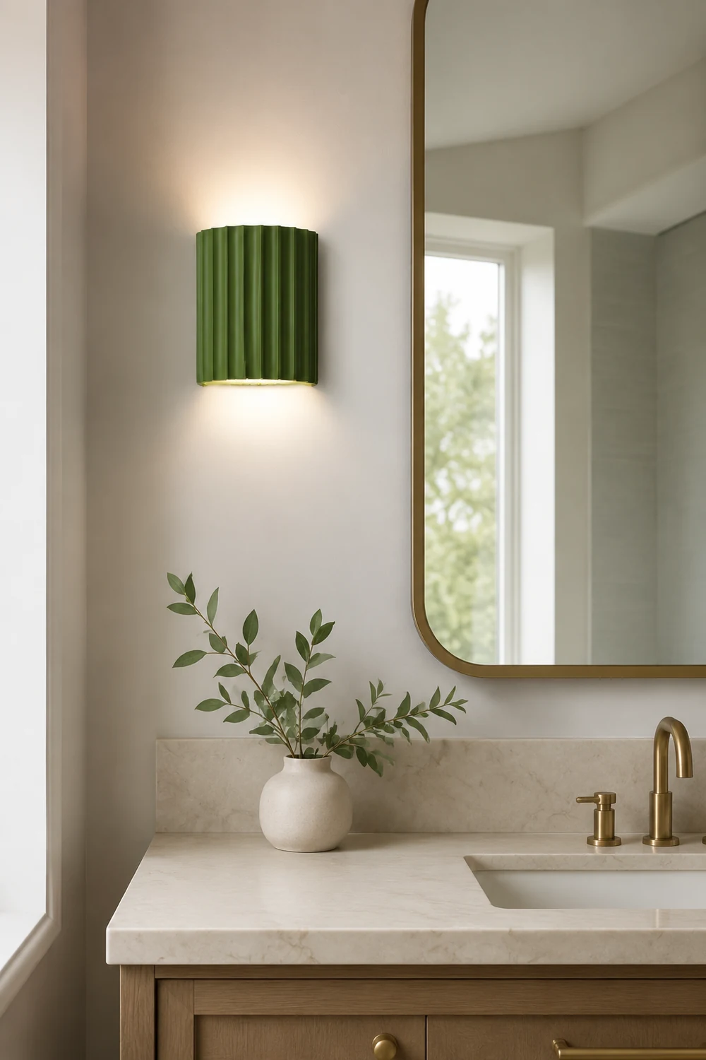 Modern Half-Circle Resin Wall Sconce For Living Room - Lumpaz