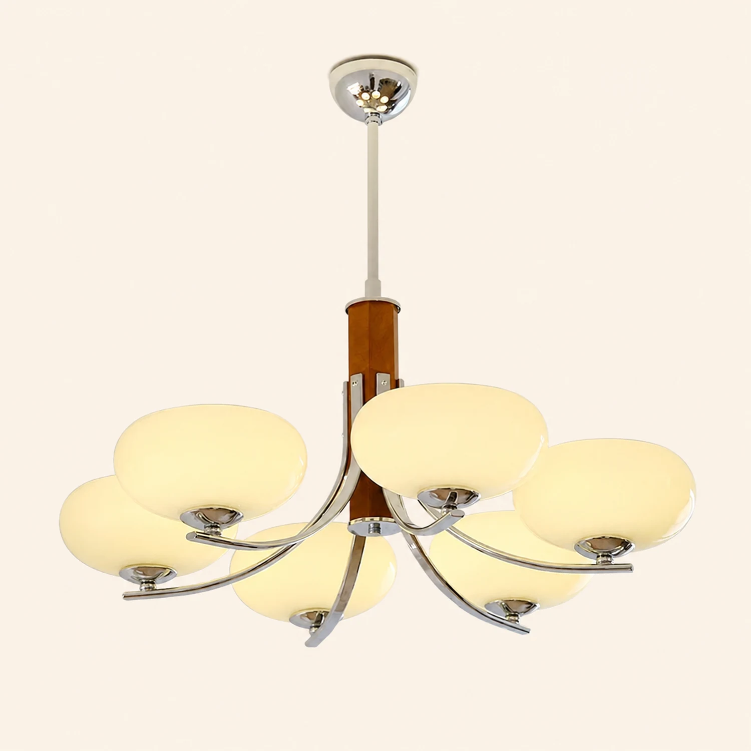 Medieval Bauhaus Solid Wood Chandelier - Lumpaz
