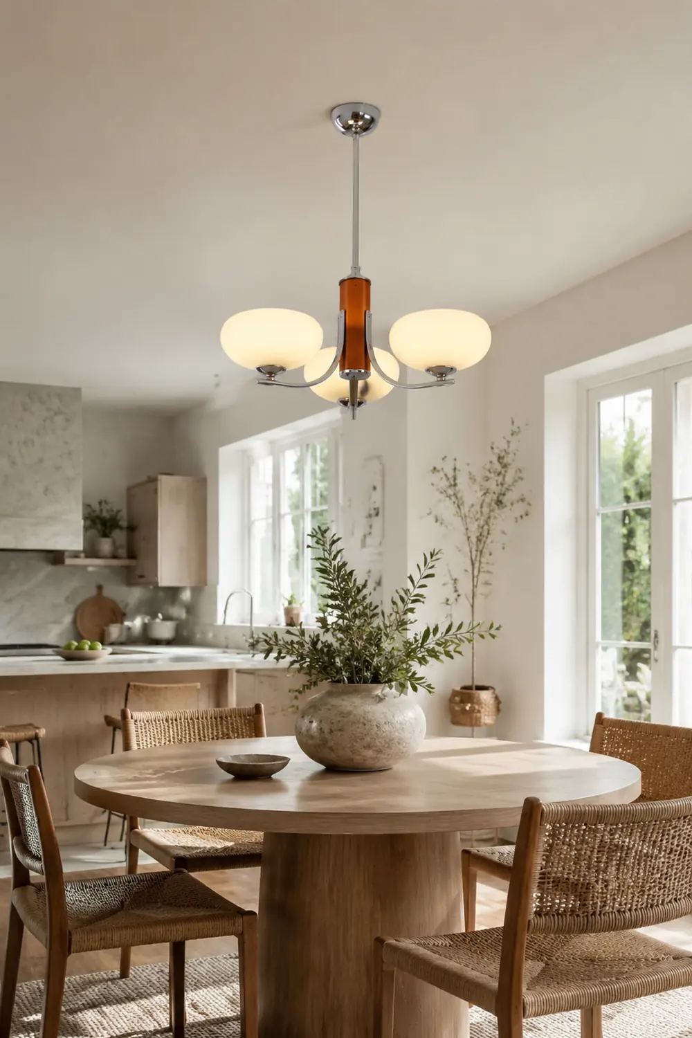 Medieval Bauhaus Solid Wood Chandelier - Lumpaz