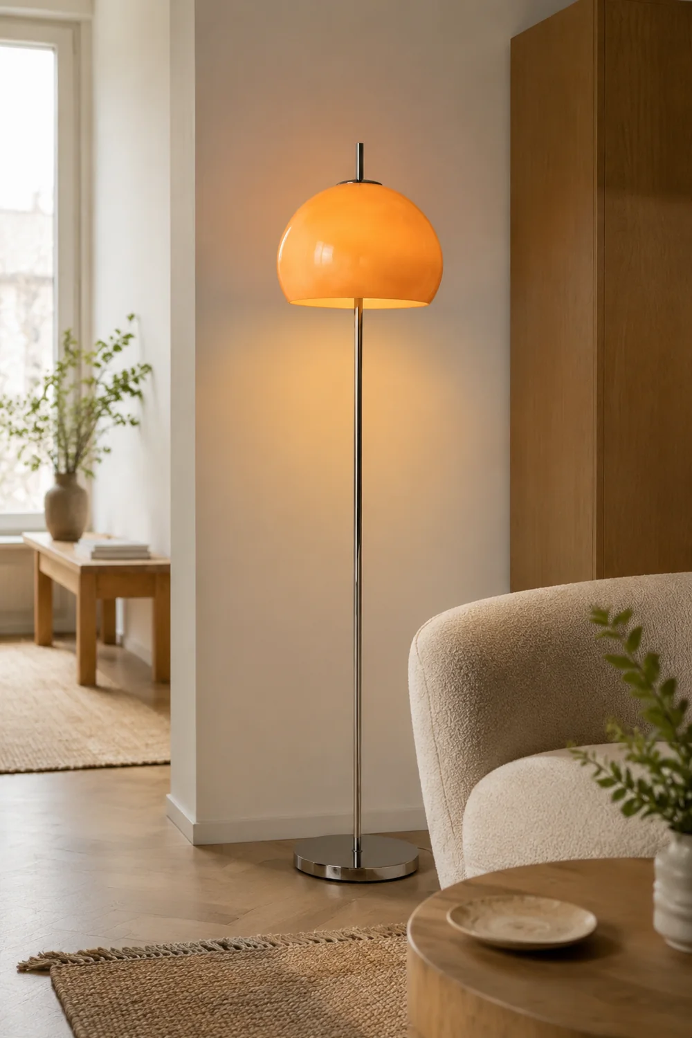 Bauhaus Mushroom Shape Medieval Vintage Glass Floor Lamp - Lumpaz