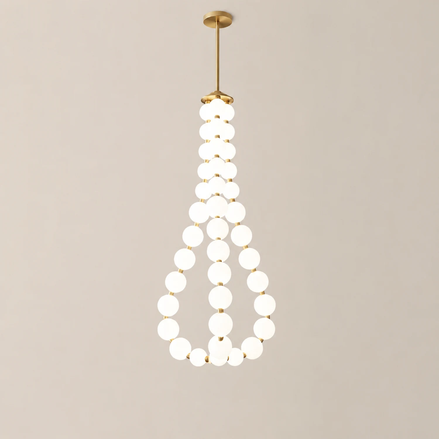 Art Deco White Bubble LED Chandelier For Staircase - Lumpaz