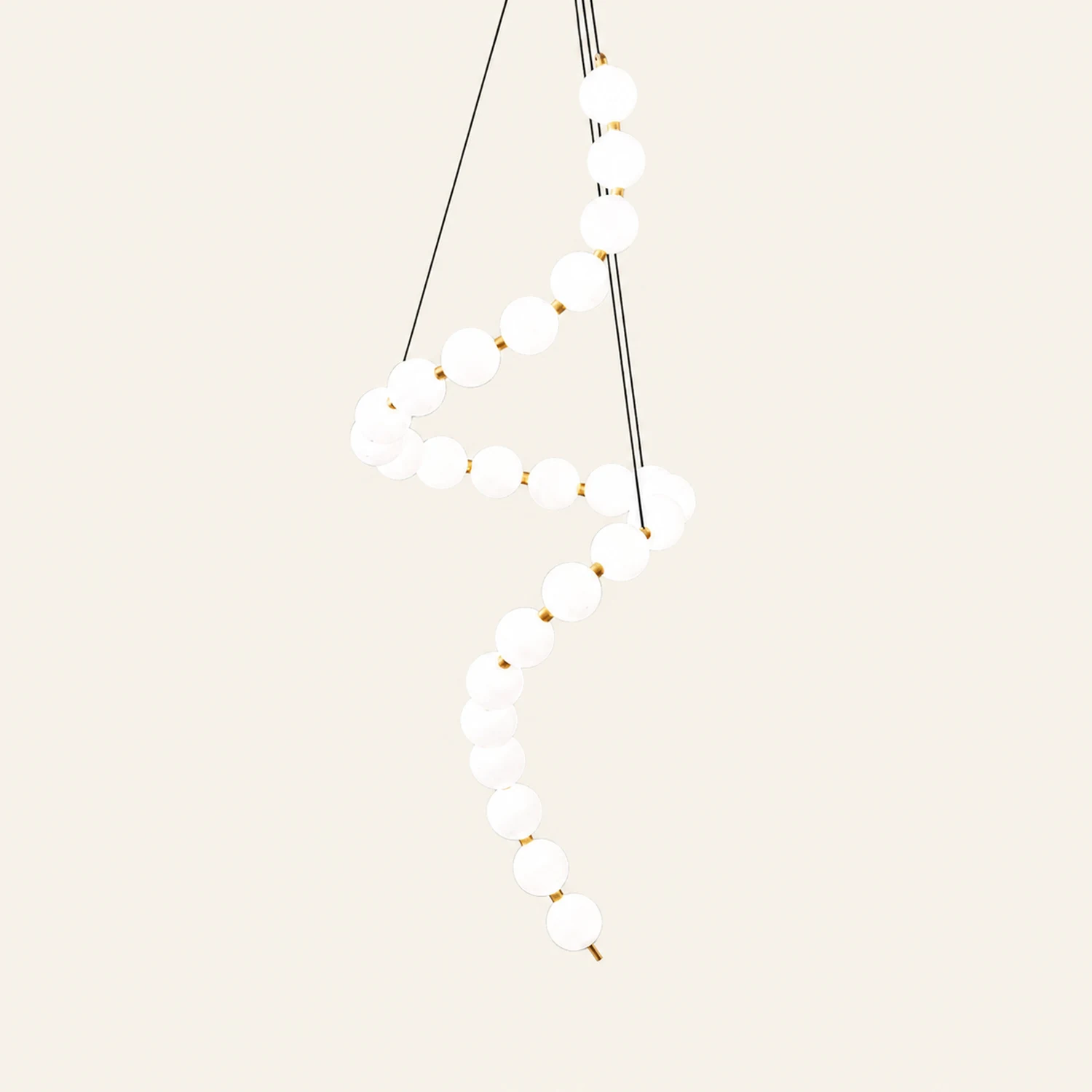 White LED Pearl Necklace Chandelier For Stair - Lumpaz