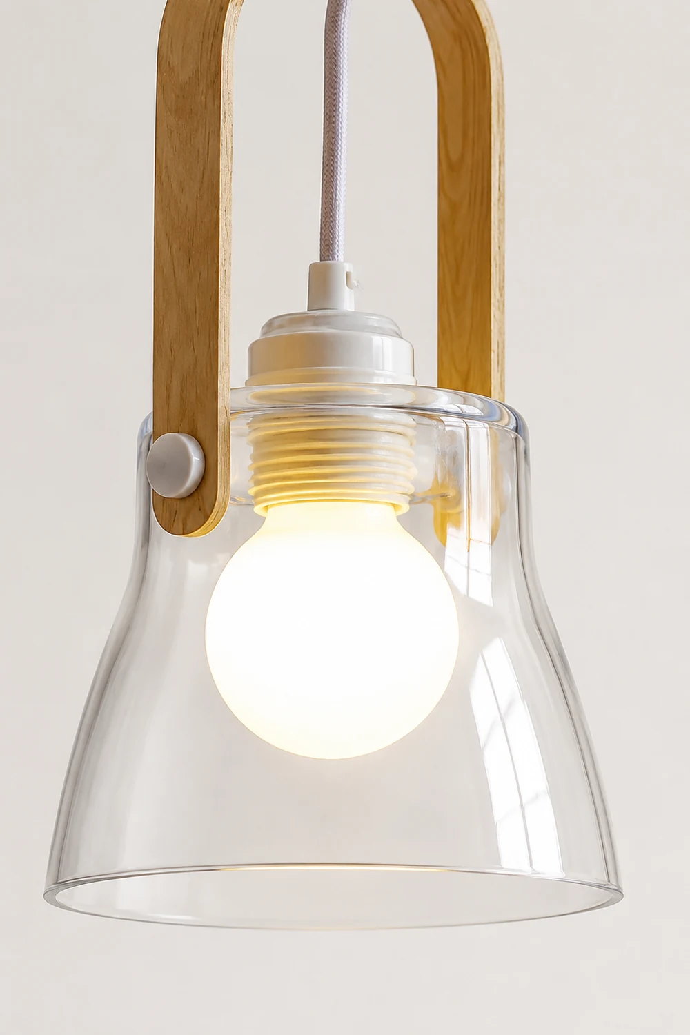 Hailie Glas Pendelleuchte, 3 Stile, ∅16/19/23CM - Lumpaz