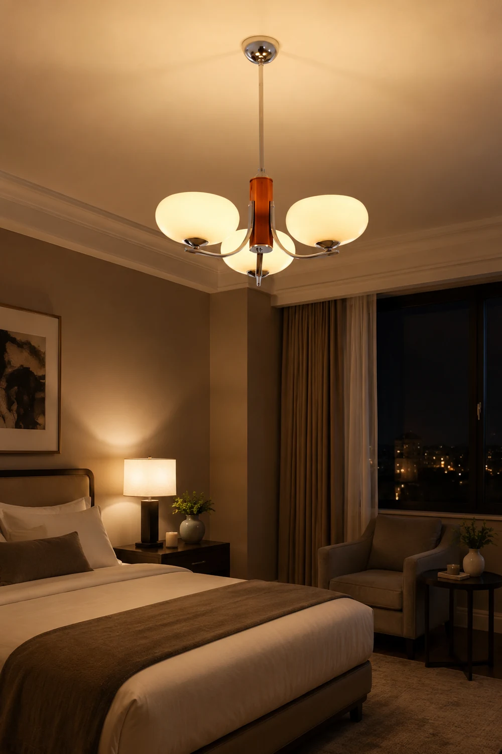 Medieval Bauhaus Solid Wood Chandelier - Lumpaz