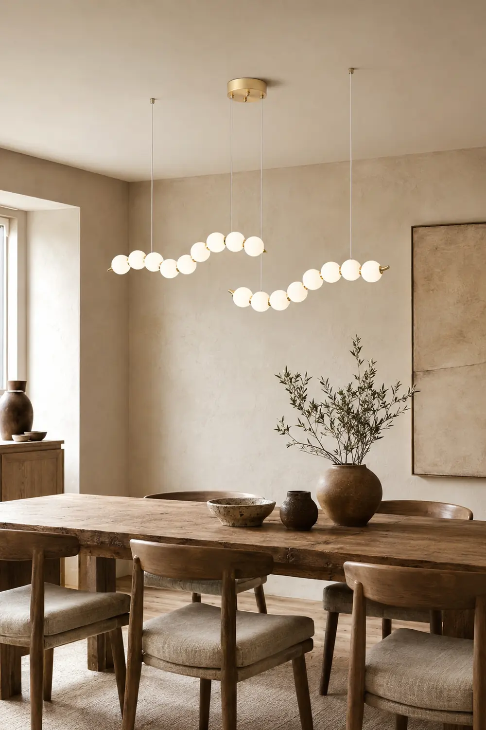 Creative Necklace String White Ball LED Pendant Lights - Lumpaz