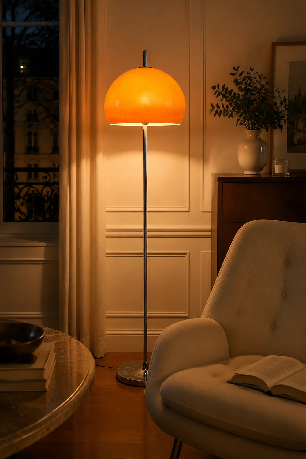 Bauhaus Mushroom Shape Medieval Vintage Glass Floor Lamp - Lumpaz
