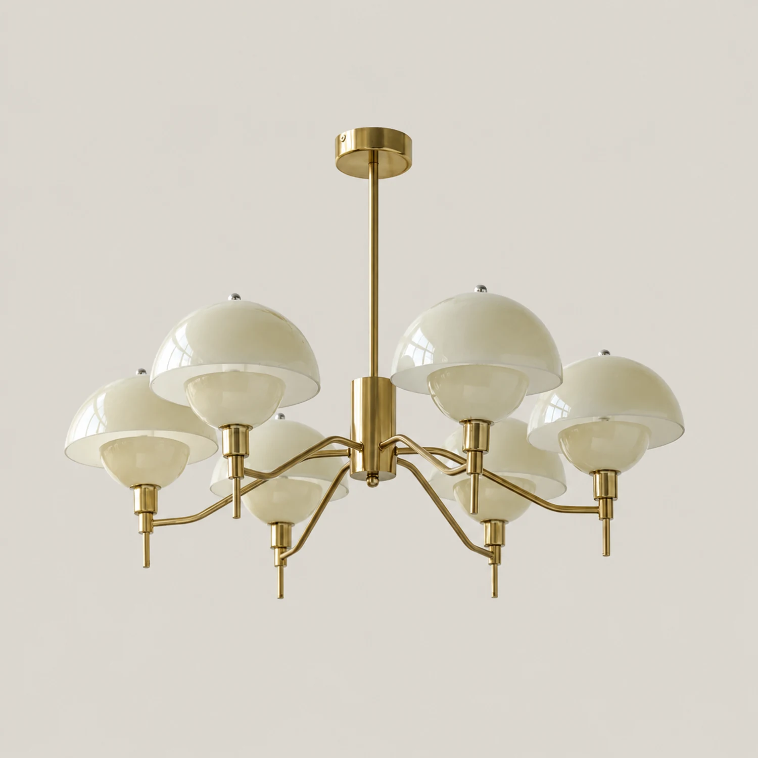French White Cream Mushroom Chandelier - Lumpaz