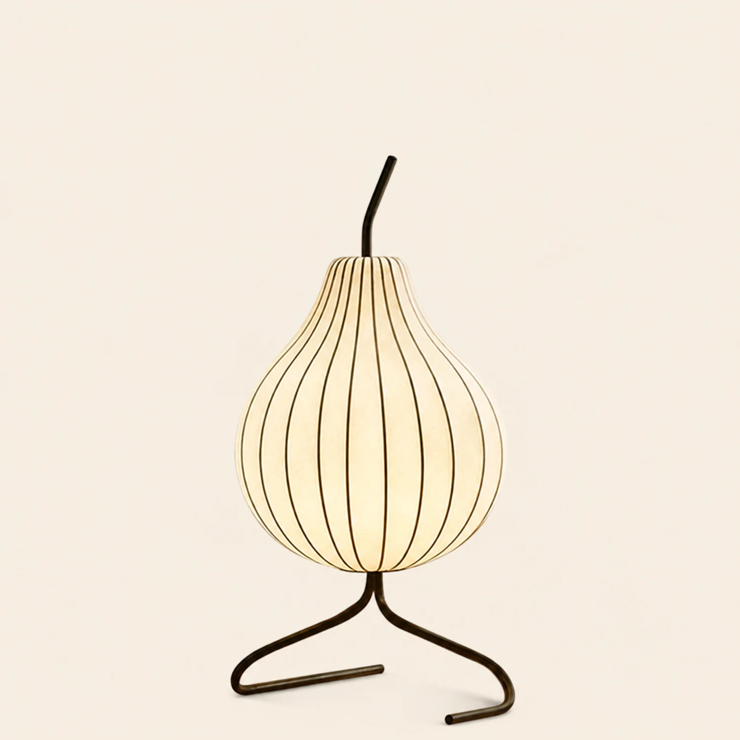 Pear Silk Floor Lamp For Living Room - Lumpaz