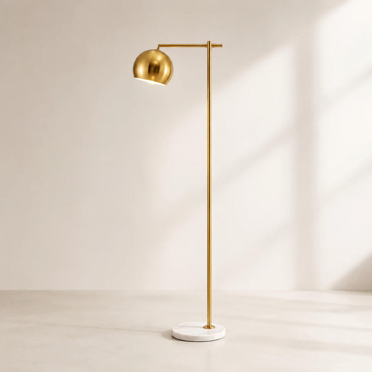Modern Dome Metal Gold Floor Lamp - Lumpaz