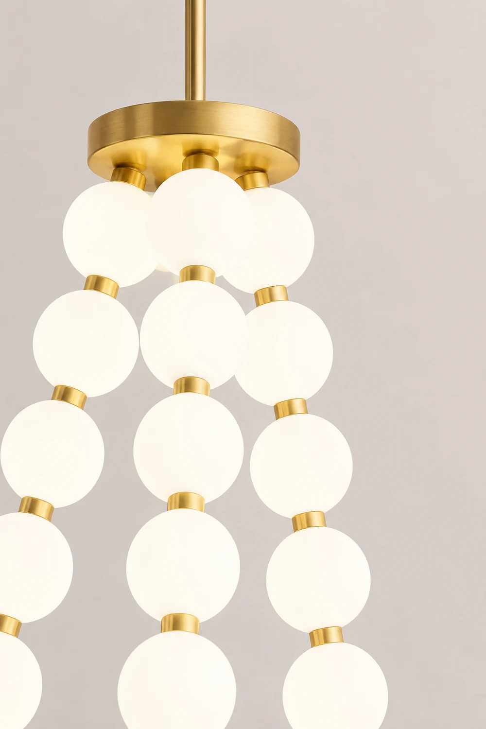 Art Deco White Bubble LED Chandelier For Staircase - Lumpaz