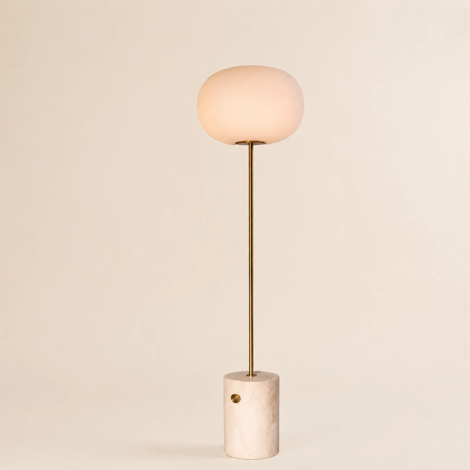 Wabi-sabi Marble Globe Glass Floor Lamp - Lumpaz