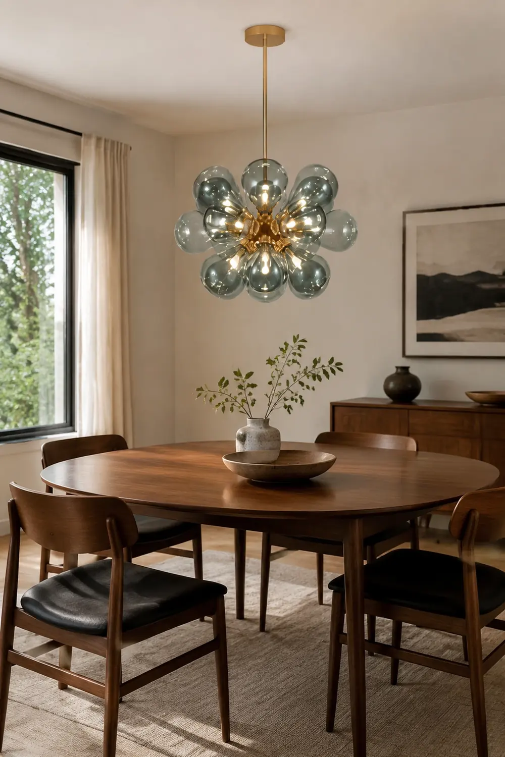 Design Bubble Glass Globe Sputnik Chandelier for Dining Room - Lumpaz