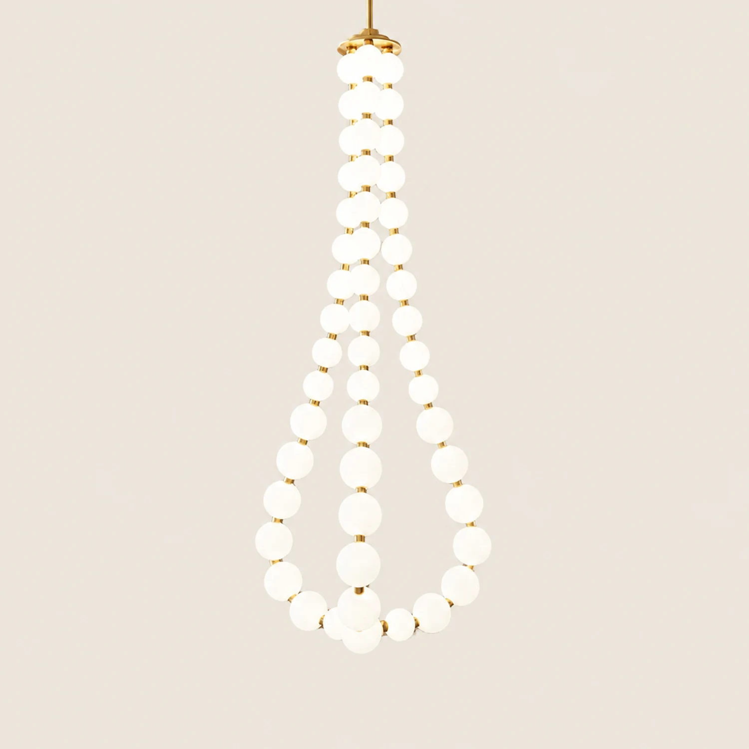 Art Deco White Bubble LED Chandelier For Staircase - Lumpaz