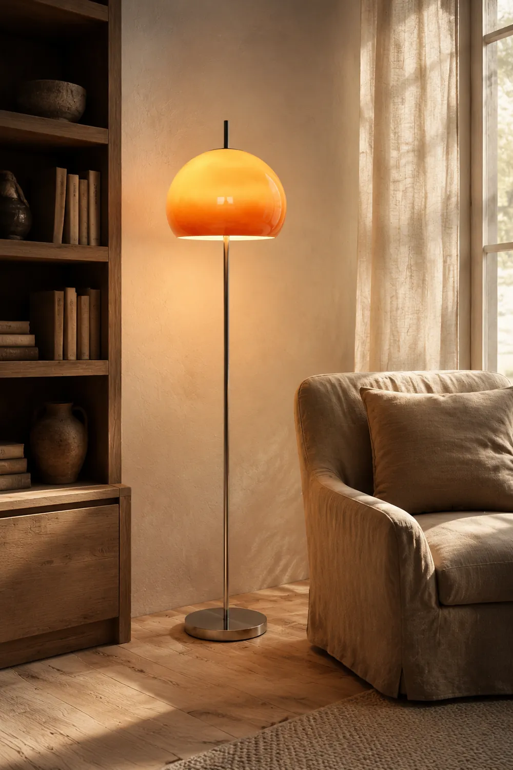Bauhaus Mushroom Shape Medieval Vintage Glass Floor Lamp - Lumpaz