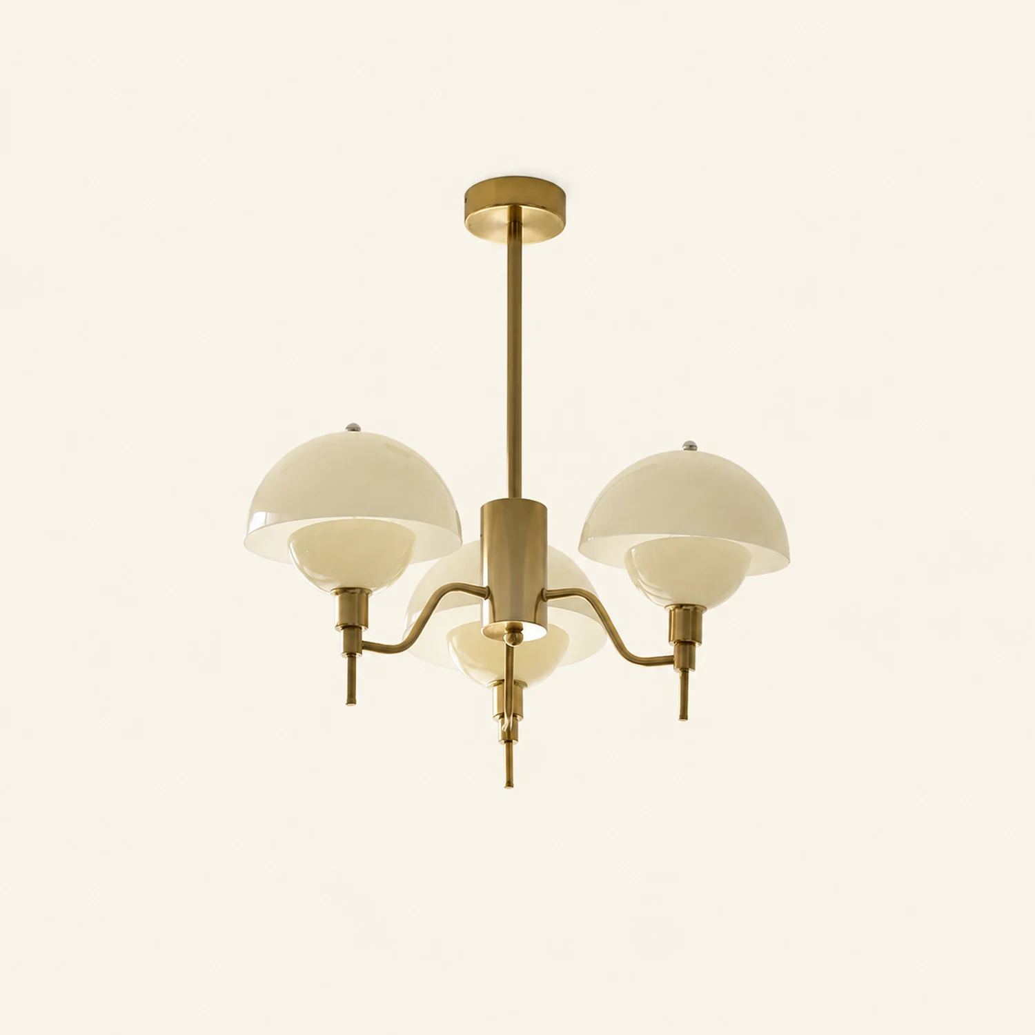 French White Cream Mushroom Chandelier - Lumpaz