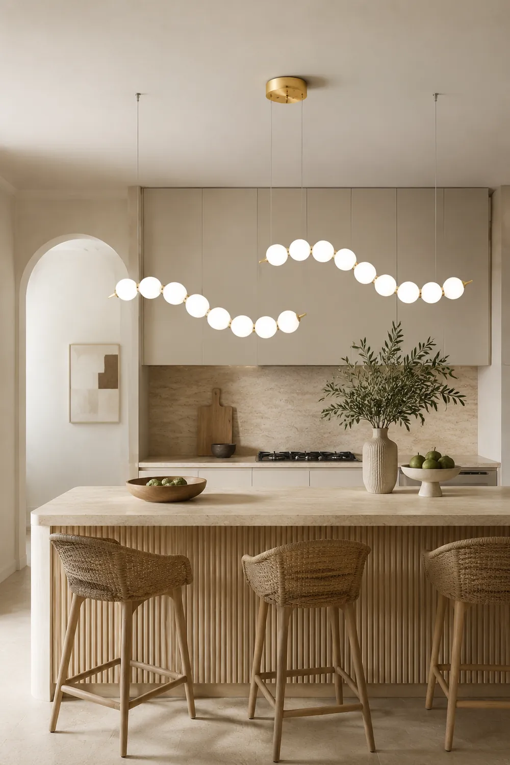 Creative Necklace String White Ball LED Pendant Lights - Lumpaz