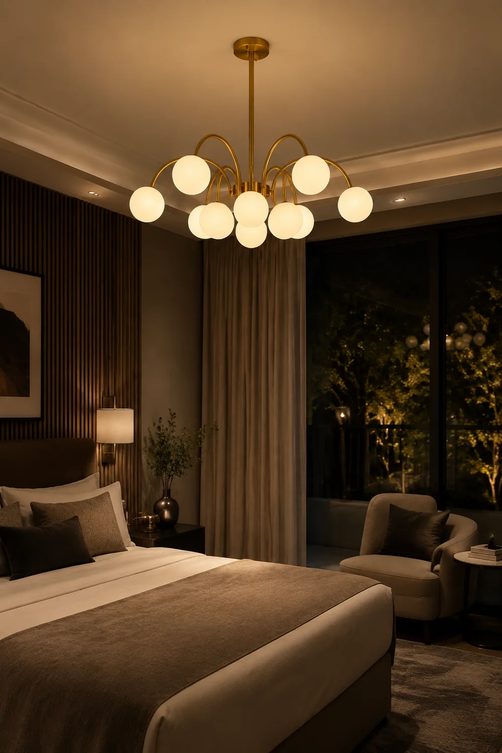 Modern Gold Sputnik Shape Chandelier - Lumpaz