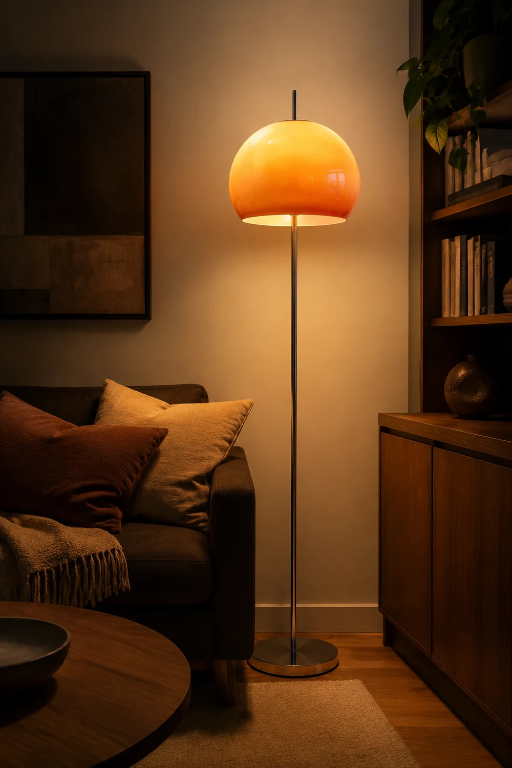 Bauhaus Mushroom Shape Medieval Vintage Glass Floor Lamp - Lumpaz