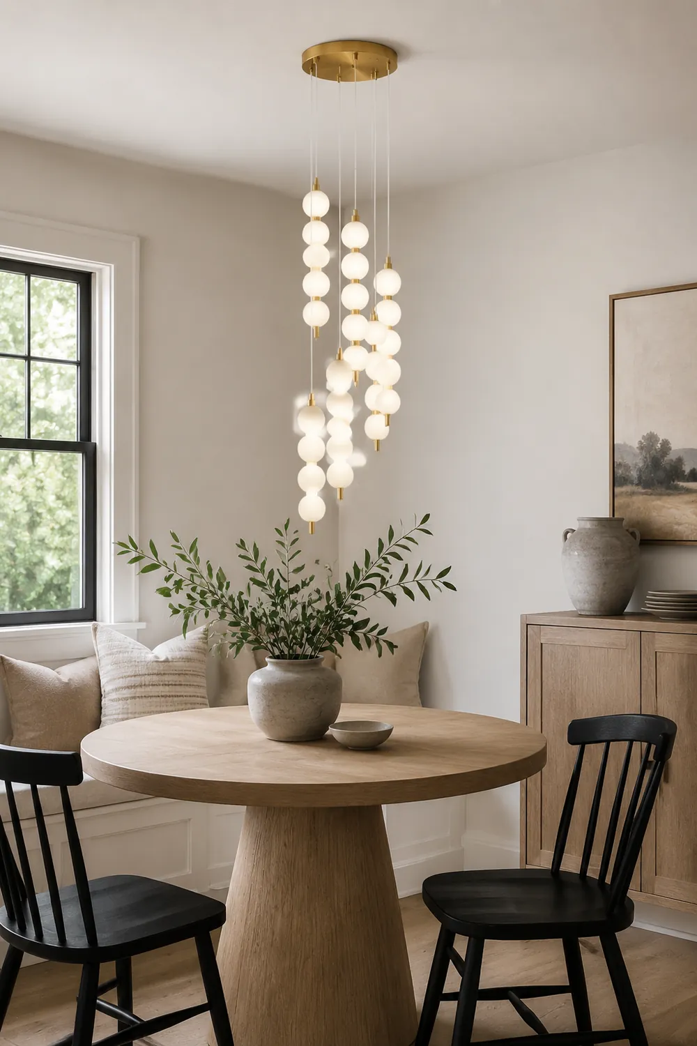 Contemporary LED White Ball Pendant Light - Lumpaz
