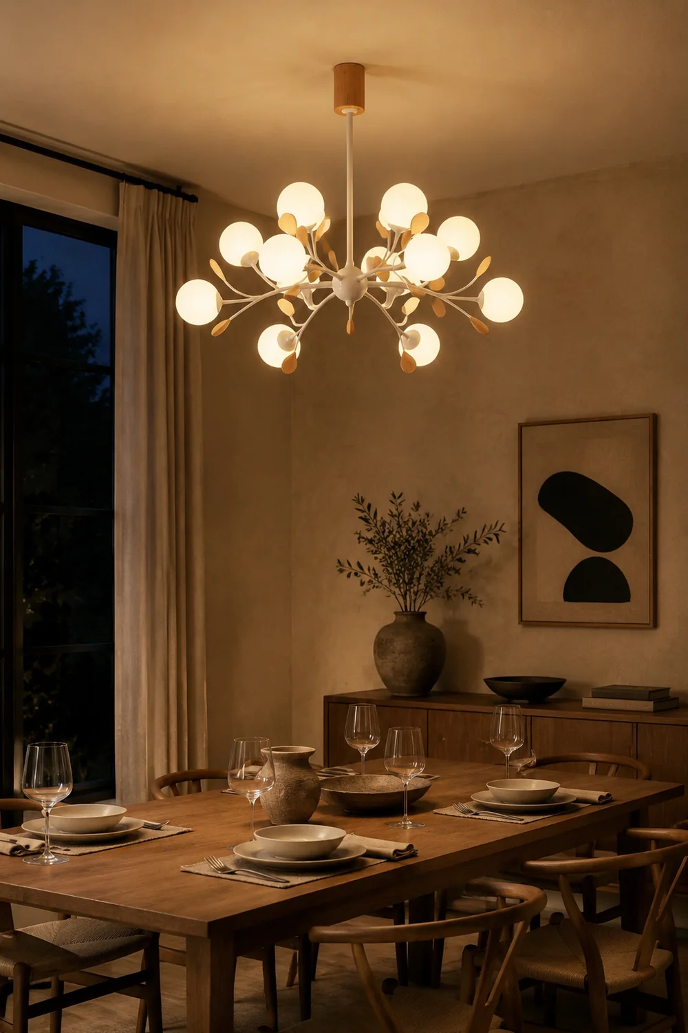 Modern Firefly Glass Chandelier - Lumpaz
