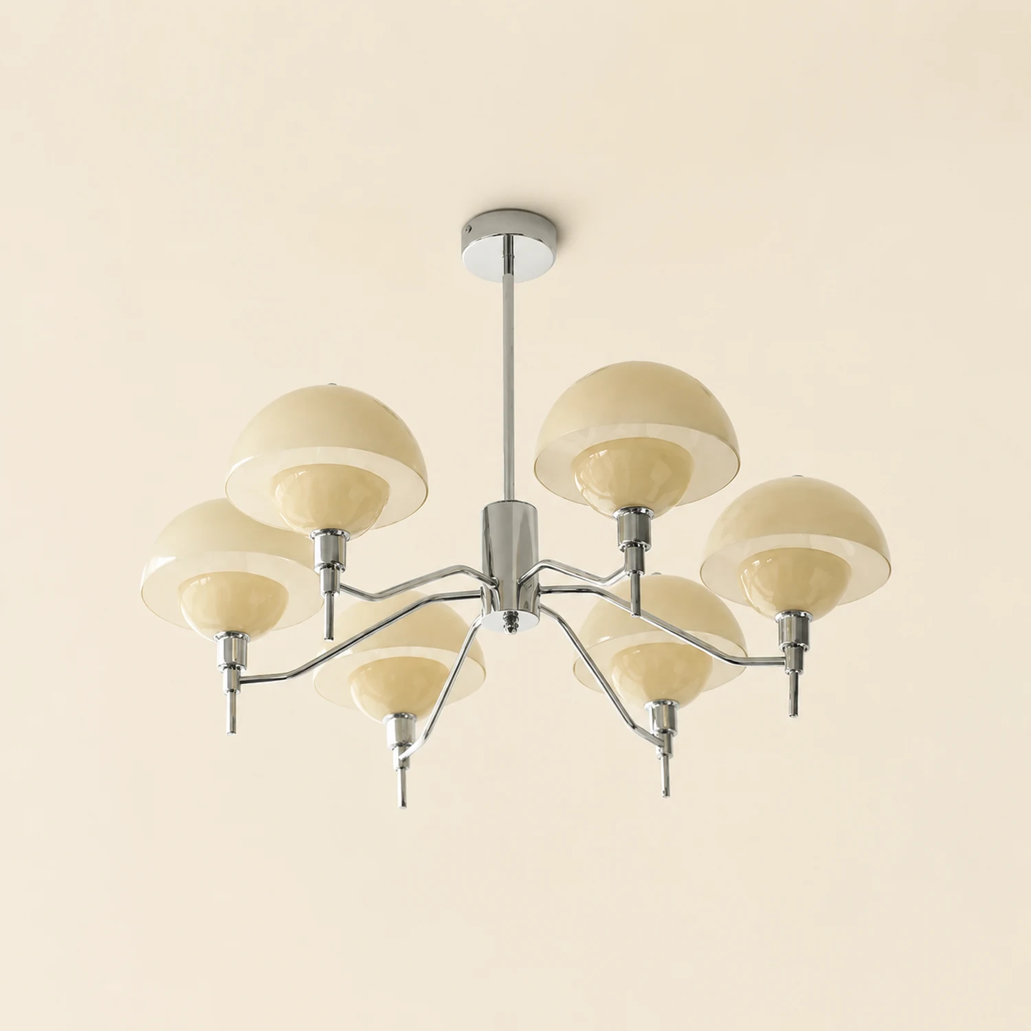 French White Cream Mushroom Chandelier - Lumpaz