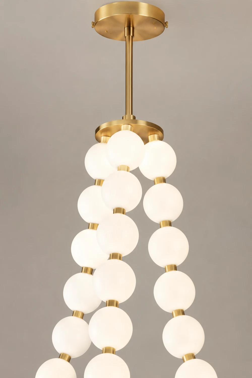 Art Deco White Bubble LED Chandelier For Staircase - Lumpaz