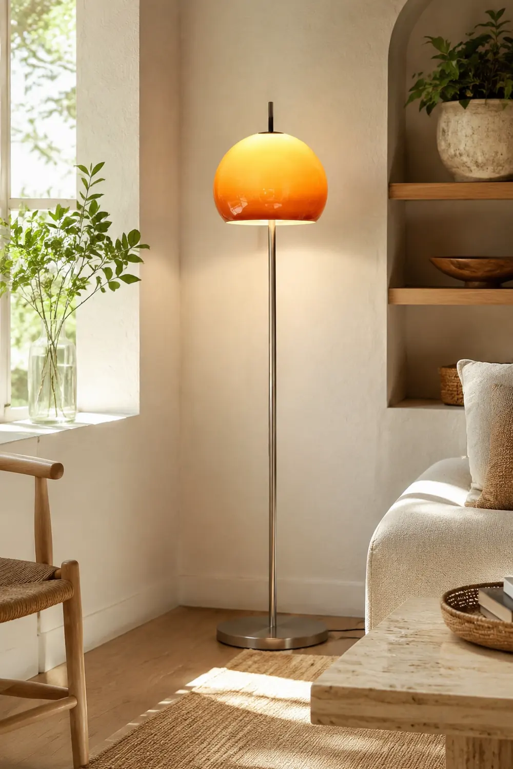 Bauhaus Mushroom Shape Medieval Vintage Glass Floor Lamp - Lumpaz
