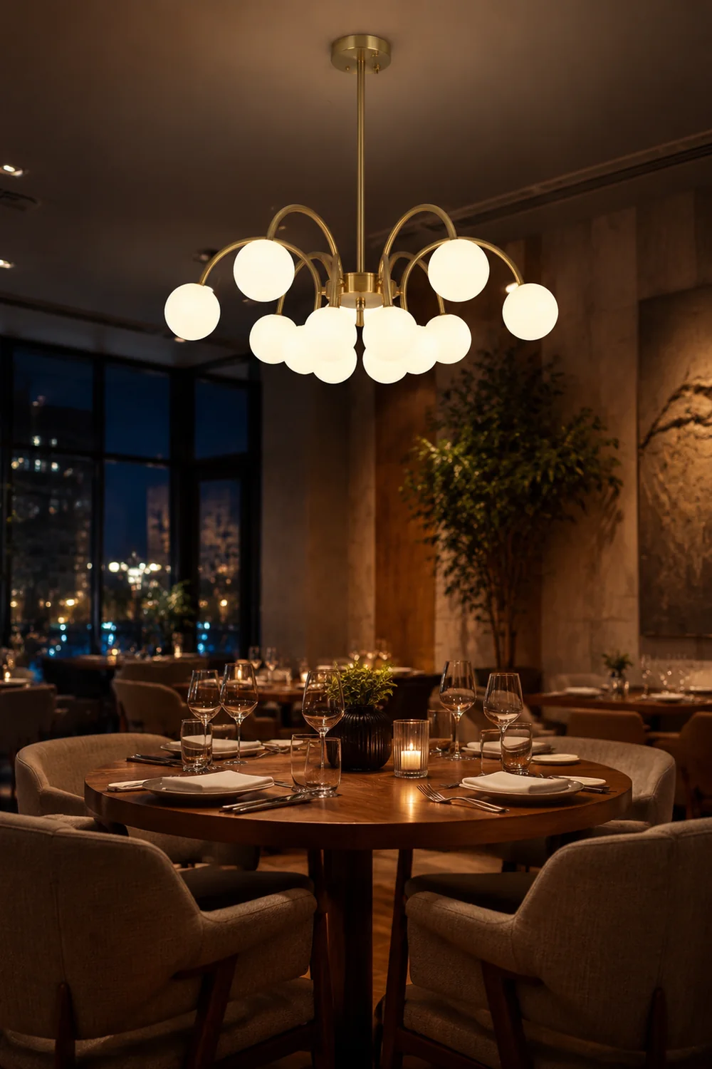 Modern Gold Sputnik Shape Chandelier - Lumpaz