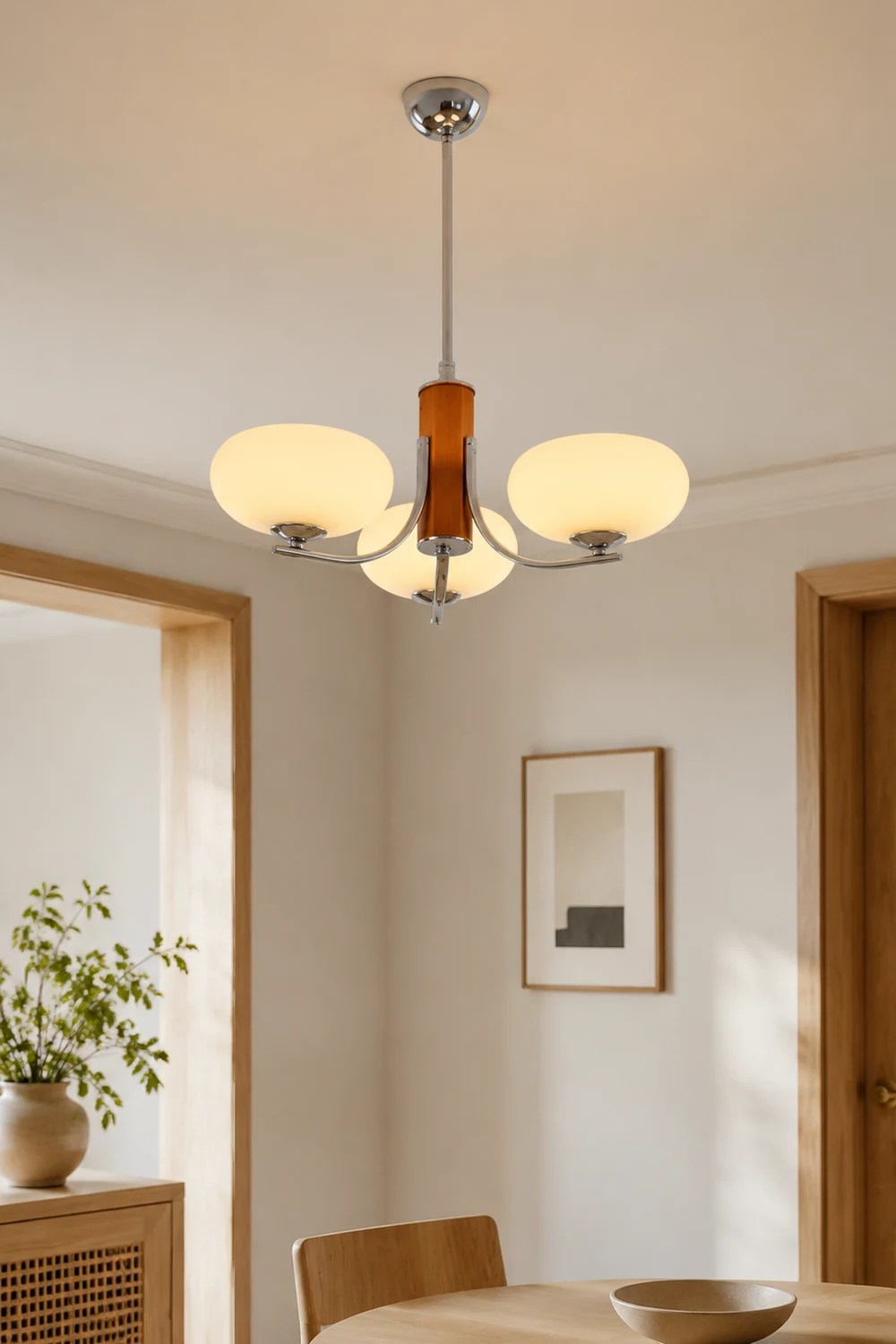 Medieval Bauhaus Solid Wood Chandelier - Lumpaz