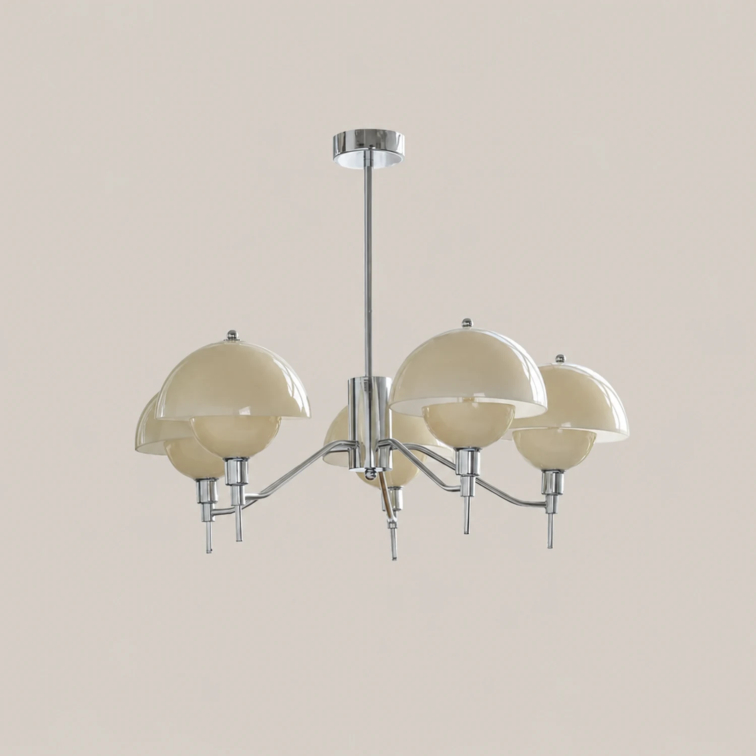French White Cream Mushroom Chandelier - Lumpaz