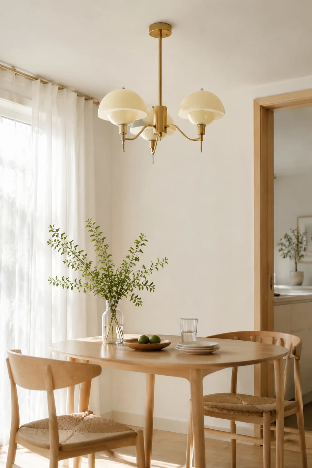 French White Cream Mushroom Chandelier - Lumpaz