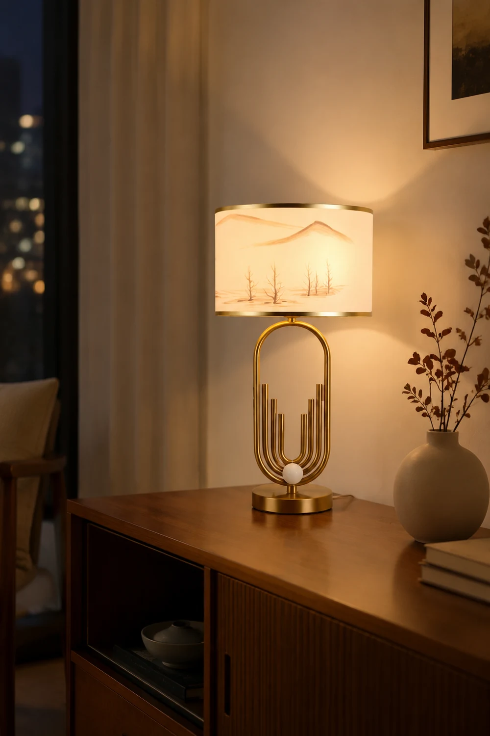 Künstlerische Tischlampe Stehlampe Nachttischlampe für Schlafzimmer - Lumpaz