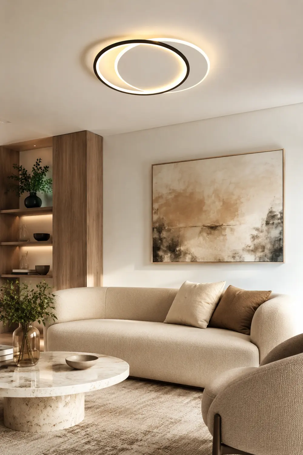 Quinn Flush Mount Deckenleuchte 3 Farbtemperatur schaltbar, ∅40/50CM - Lumpaz