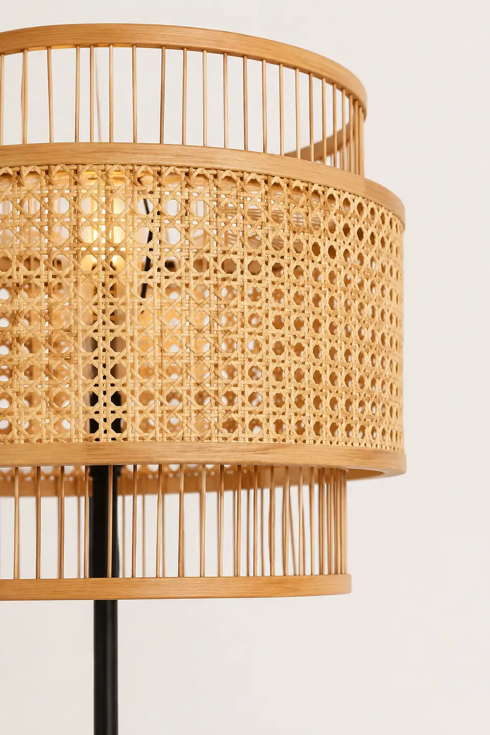 Ritta Stehleuchte, Rattan & Weidengeflecht, dreilagig - Lumpaz