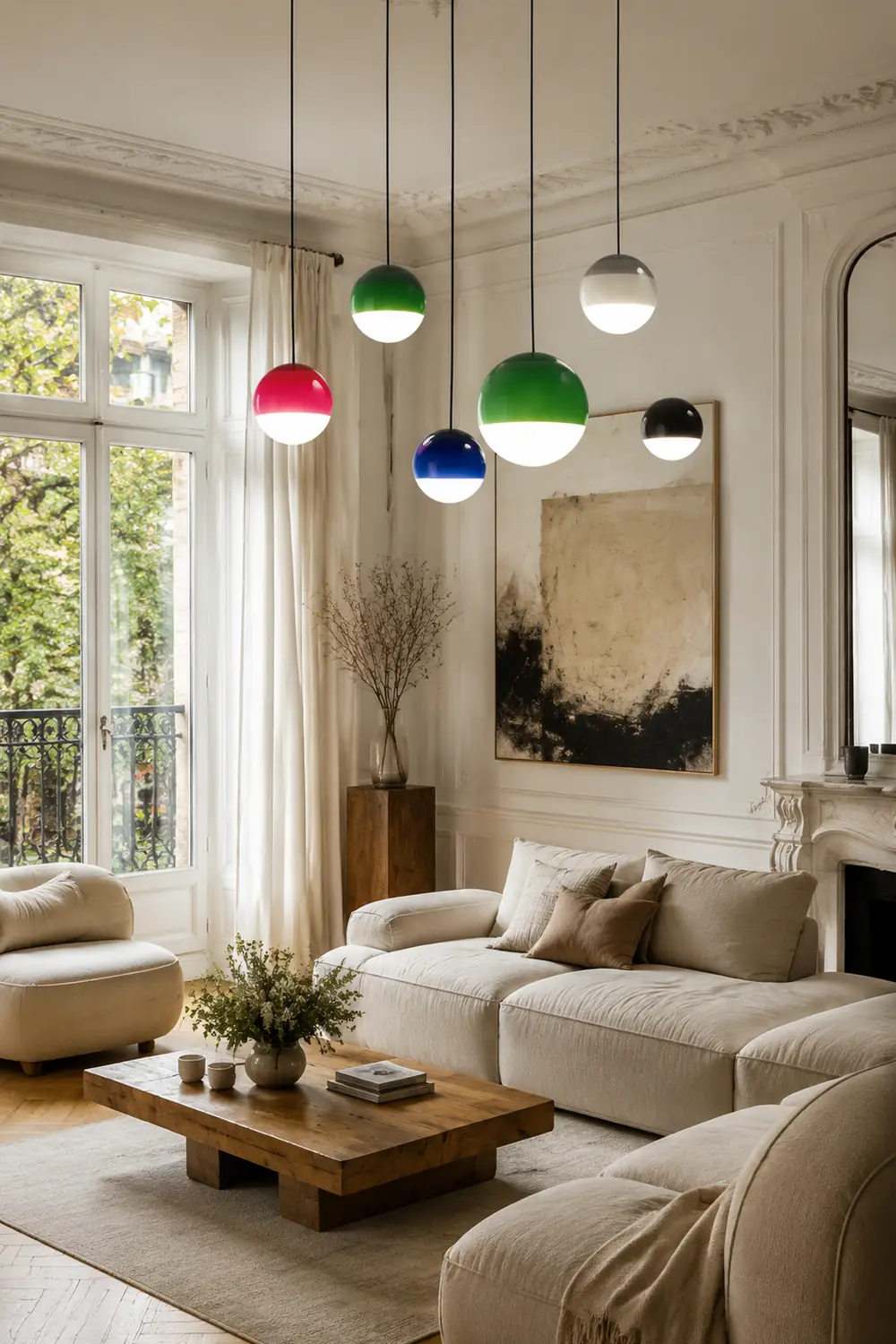 Valentina Bunte Glasblase Pendelleuchte, 6 Farben - Lumpaz