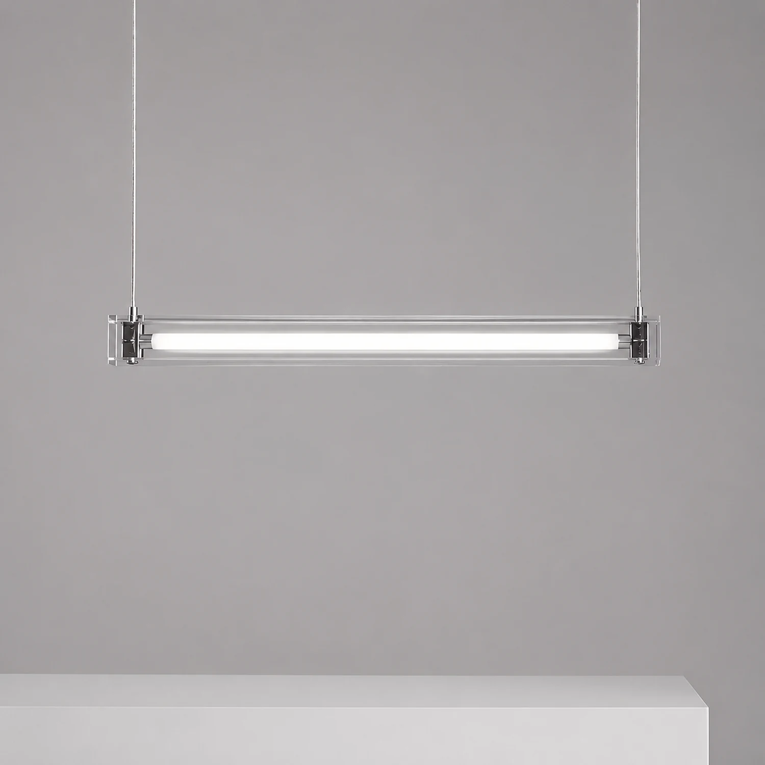 Edge Pendelleuchte, Metall+Glas, 80/100cm - Lumpaz