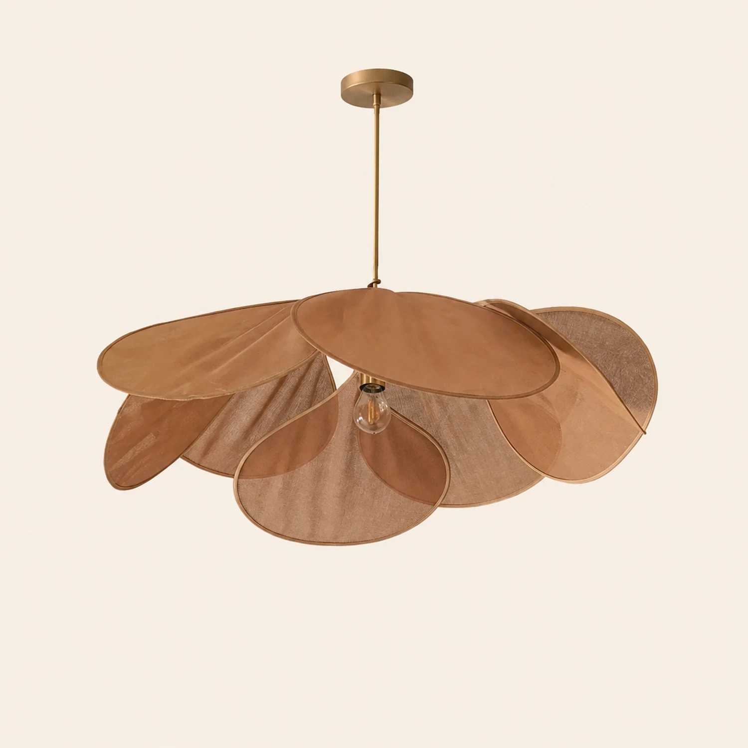 Renée Pendelleuchte 2 Farbe, Metall & Tücher, ∅50/60cm - Lumpaz