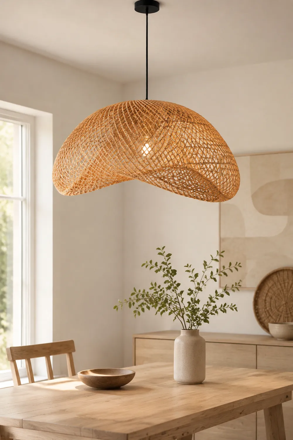 Muto Pendelleuchte, Rattan, ∅50/60/80cm - Lumpaz