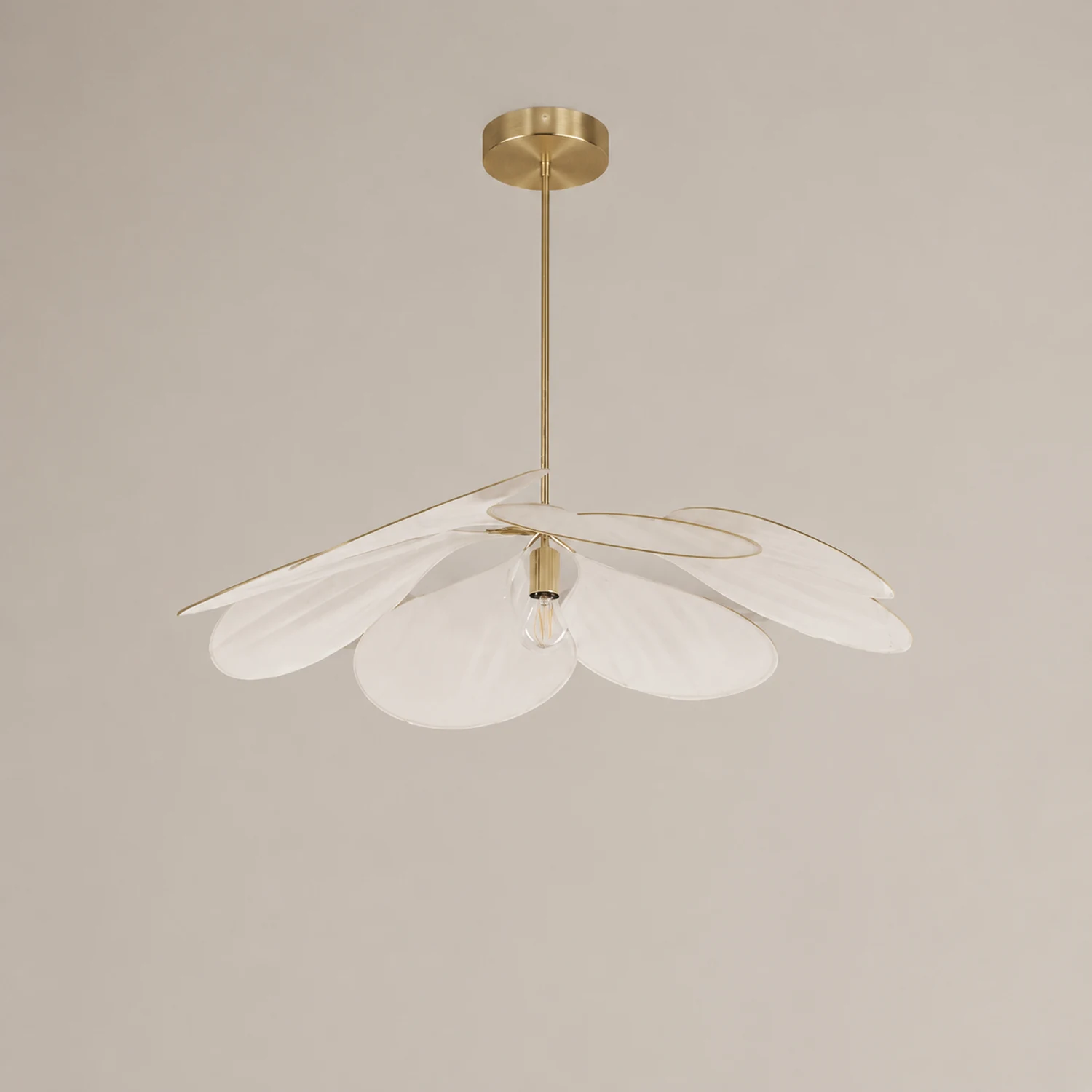 Renée Pendelleuchte 2 Farbe, Metall & Tücher, ∅50/60cm - Lumpaz