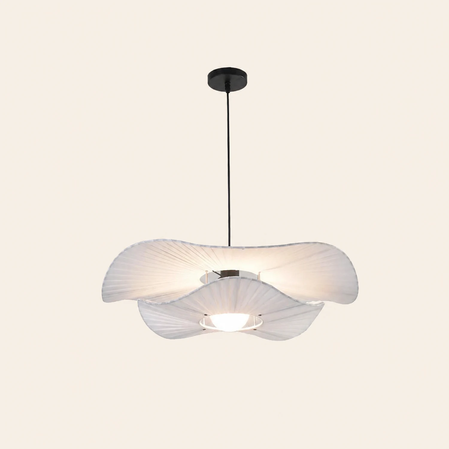 Renée Pendelleuchte 3 Farbe Temperatur umschaltbar, Tücher, ∅60cm - Lumpaz