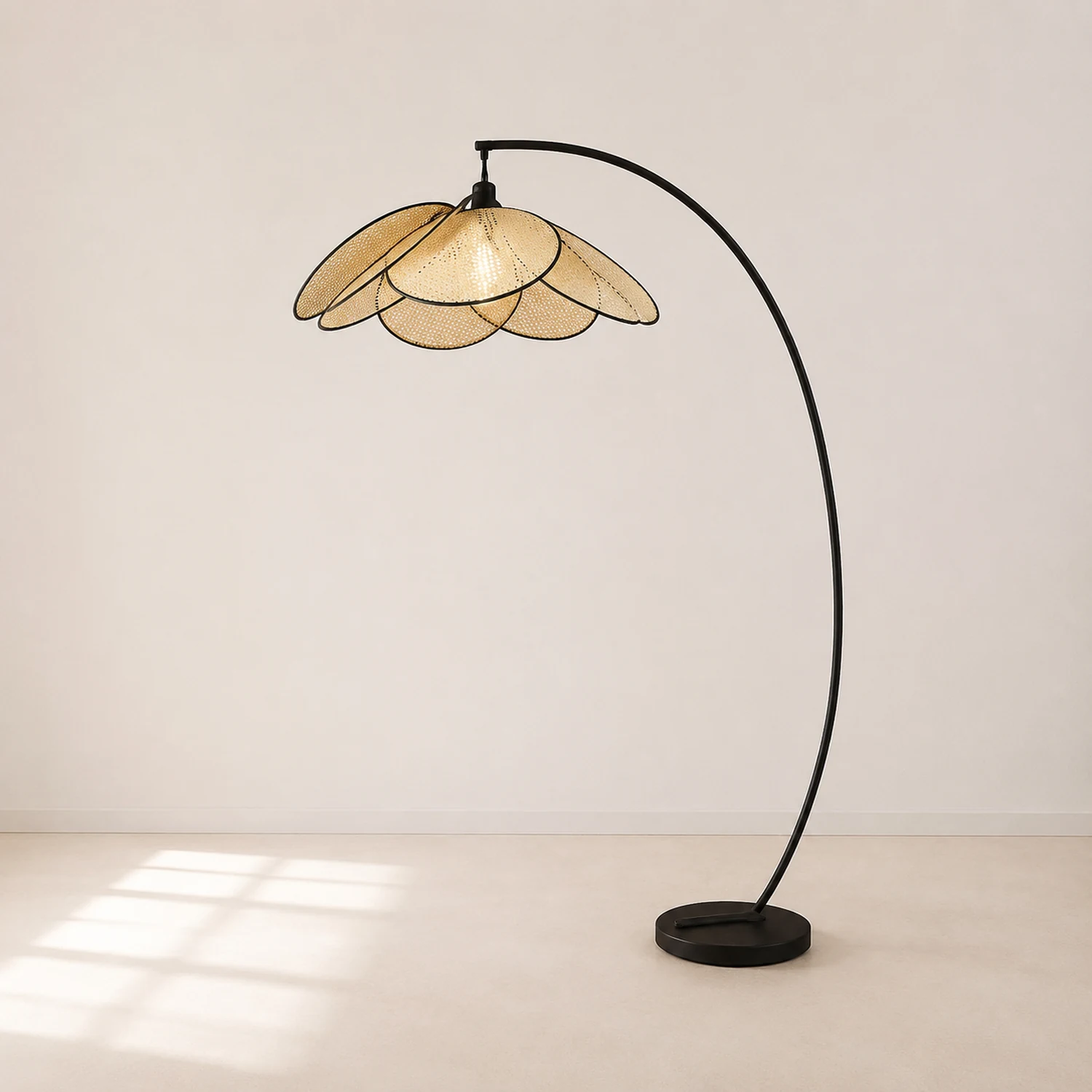 Ritta Stehlampe, Rattan & Weidengeflecht - Lumpaz