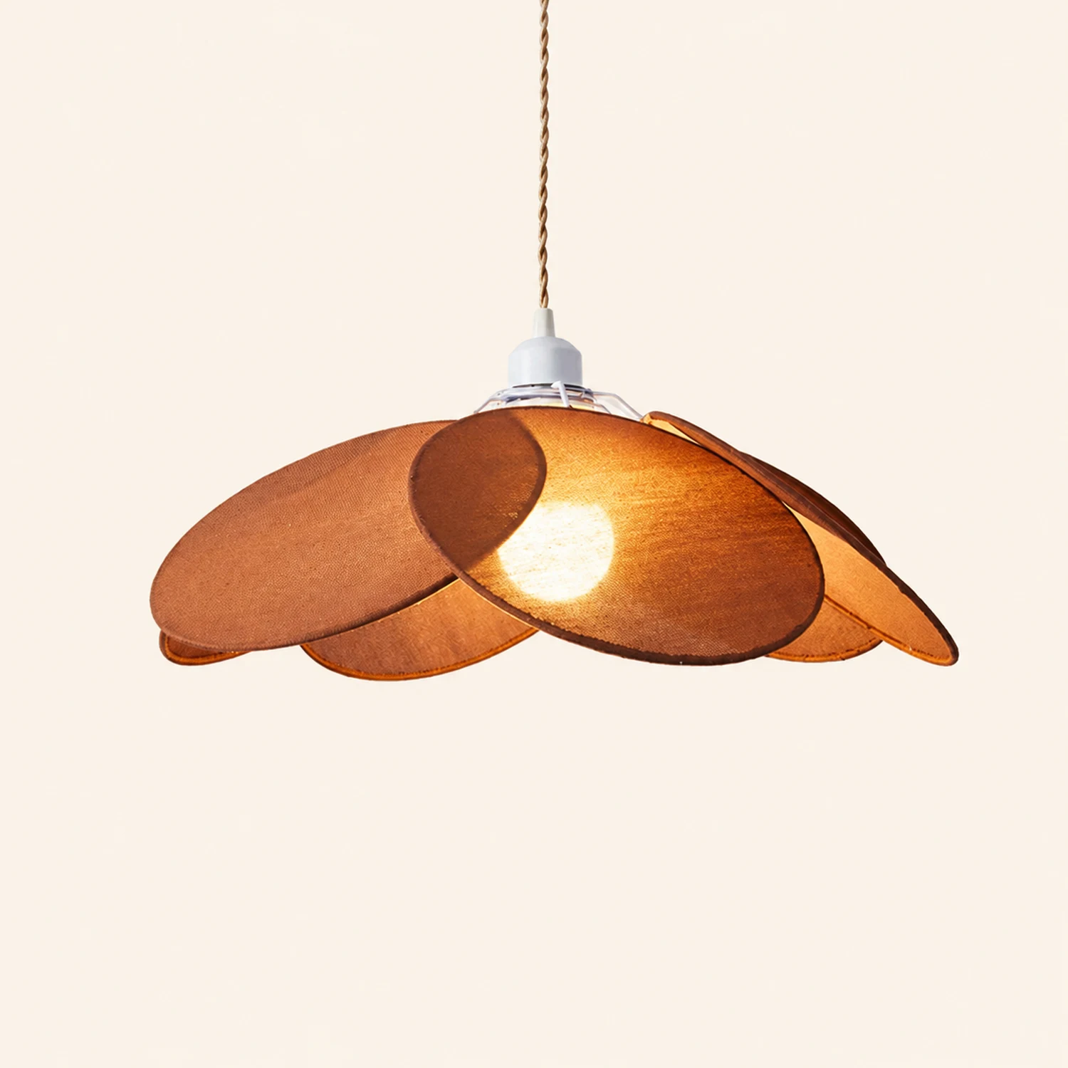 Renée Pendelleuchte 3 Farben, Metall & Tücher, ∅40/50/60cm - Lumpaz