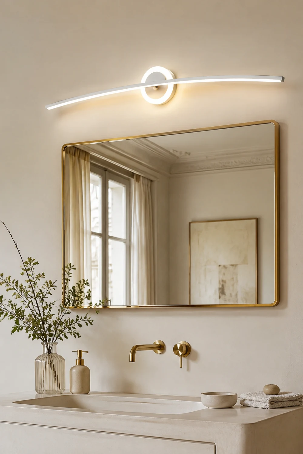 Leigh Wandlampe Vanity Spiegelfront Farbtemperatur umschaltbar, 80/100cm - Lumpaz