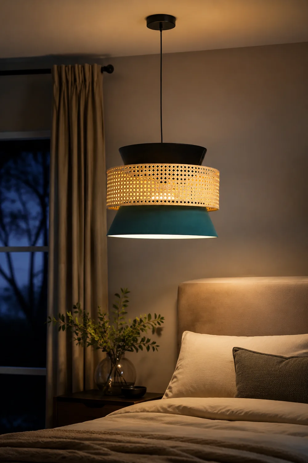 Ritta Pendelleuchte, Dunkelgrün, ∅40/50/60cm - Lumpaz