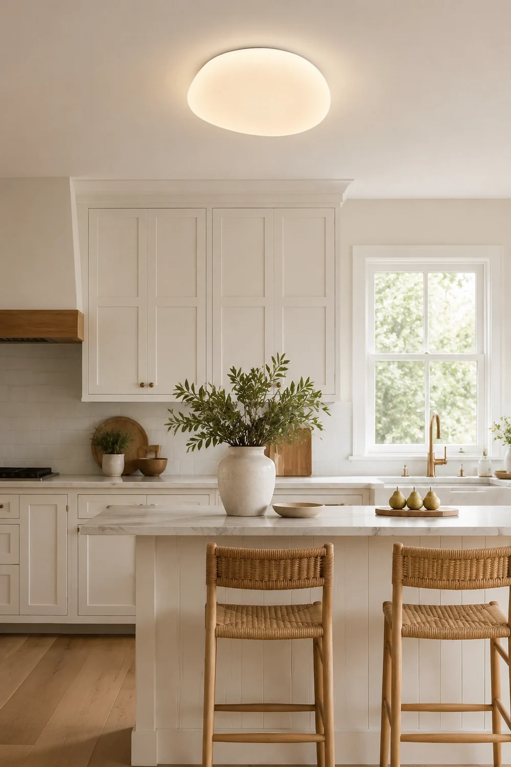 Quinn Flush Mount Deckenleuchte, Pebbles Form, ∅38/45/55cm - Lumpaz